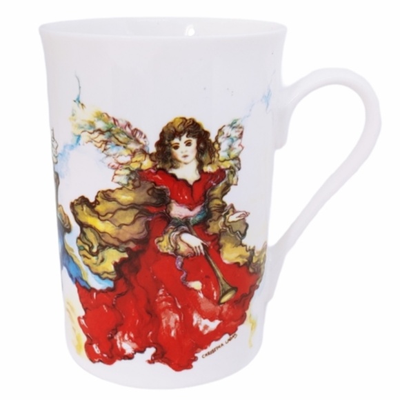 1993 POTPOURRI DESIGNS FINE BONE CHINA ANGEL MOTIF - Picture 3 of 4